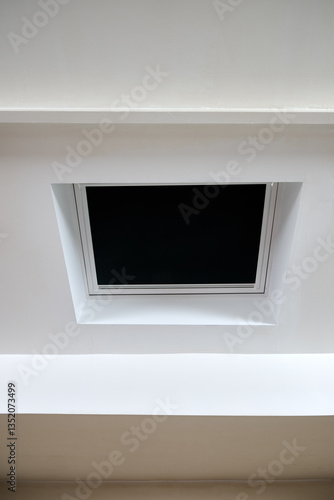 Obraz na płótnie Roof windows in Attic with his compatible window blind w salonie