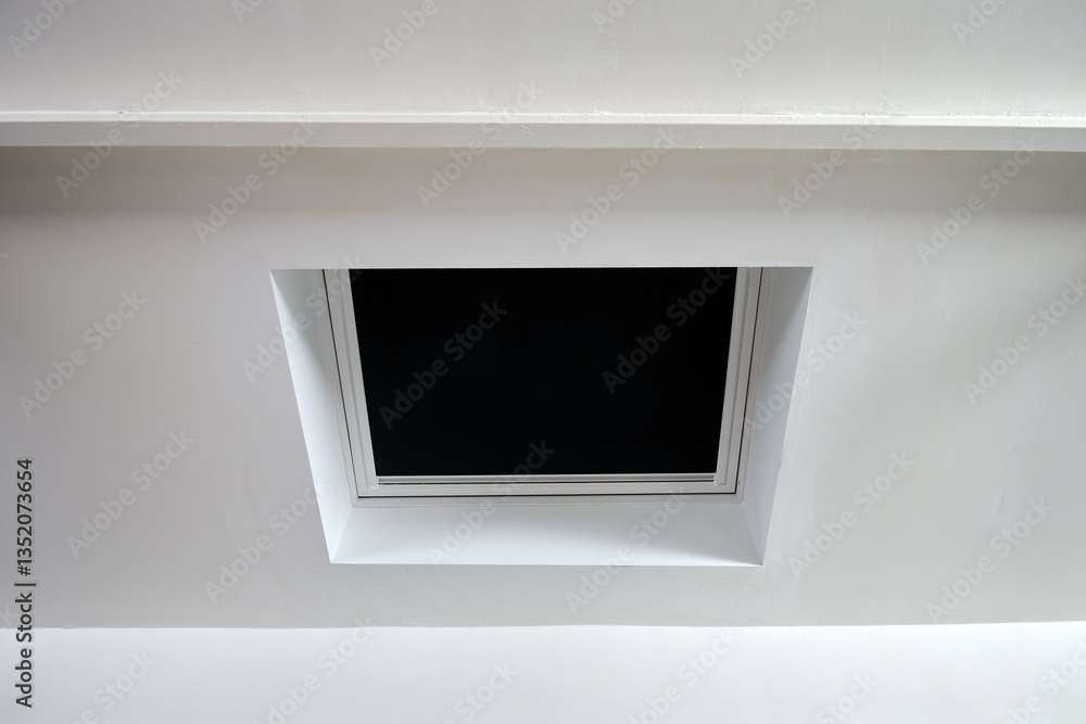 Roof windows in Attic with his compatible window blind