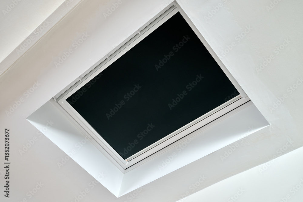 Roof windows in Attic with his compatible window blind