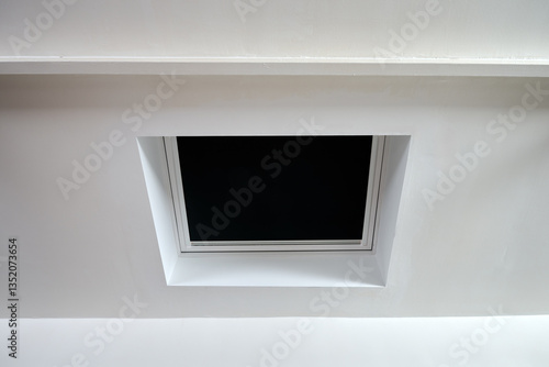 Obraz na płótnie Roof windows in Attic with his compatible window blind w salonie