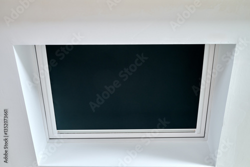 Obraz na płótnie Roof windows in Attic with his compatible window blind w salonie