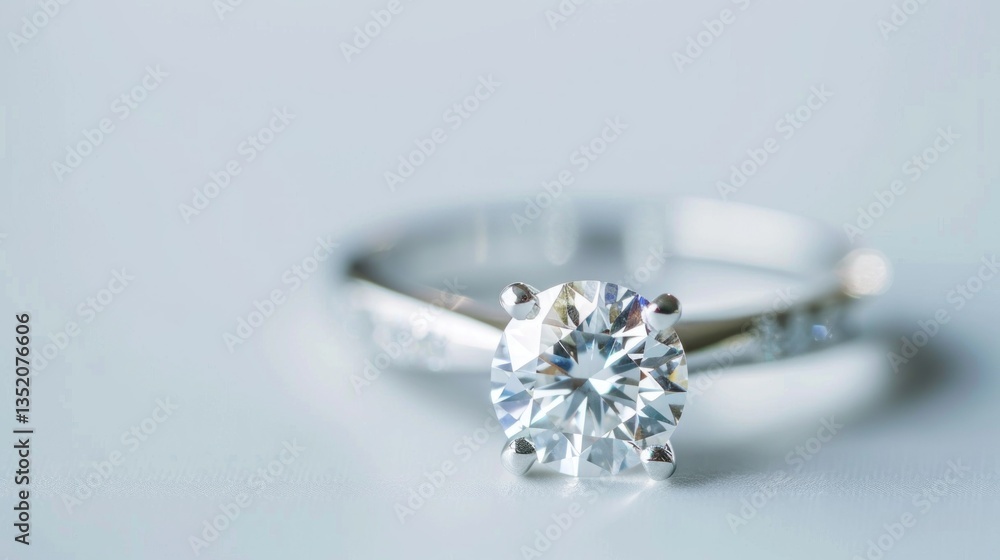 Close-up of a diamond engagement ring sparkling against a plain white backdrop, symbolizing love and commitment. Close-up of a diamond engagement ring sparkling against a plain white backdrop, symbolizing love and commitment.