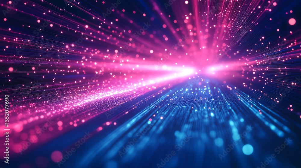 Digital Technology Metaverse Background, Neon Blue and Pink Colors, Abstract Speed and Communication, AI and Big Data Concept, Minimalist Design with Copy Space Digital Technology Metaverse Background, Neon Blue and Pink Colors, Abstract Speed and Communication, AI and Big Data Concept, Minimalist Design with Copy Space