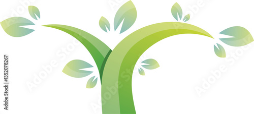 green leaves vector illustration