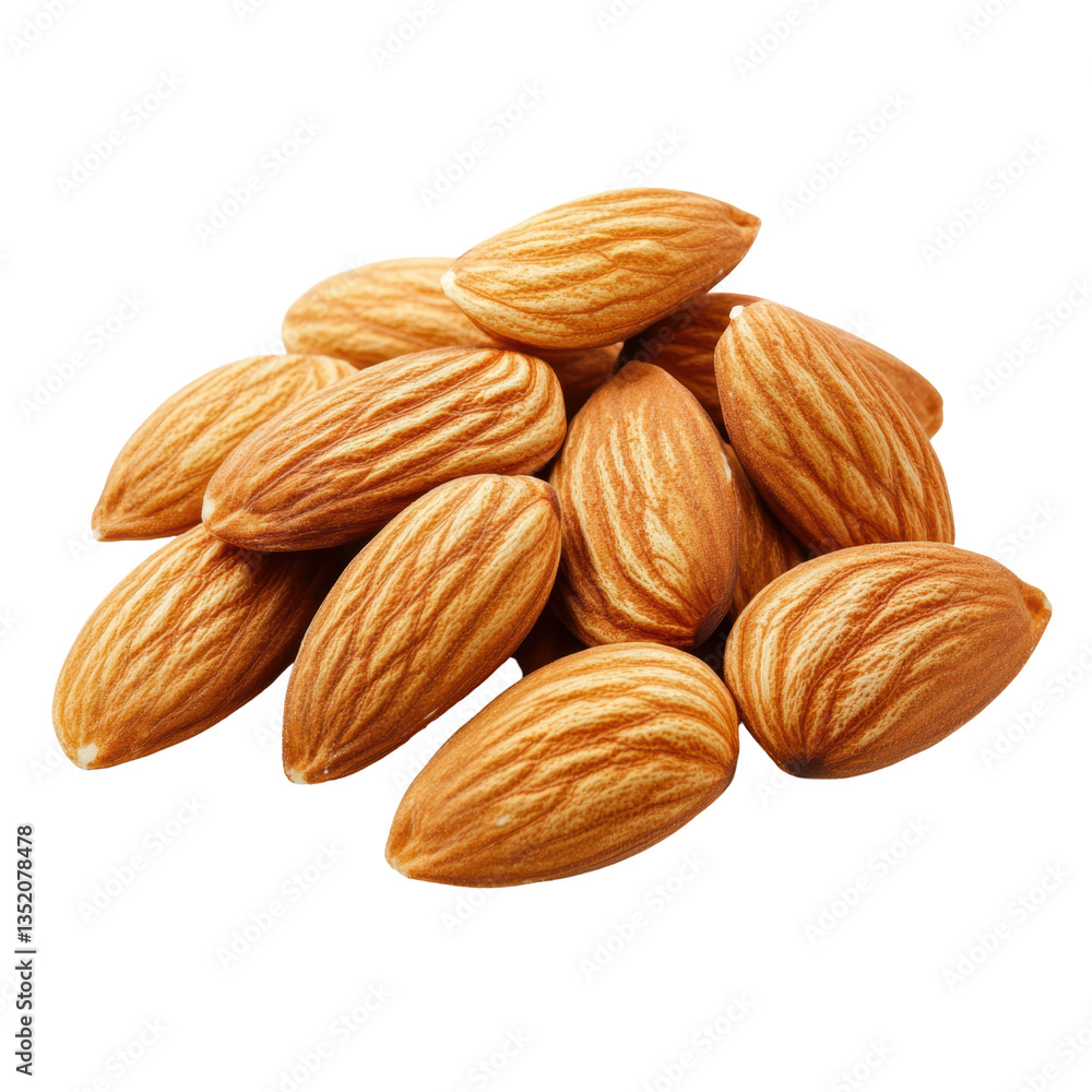 Almond isolated on transparent or white background, png Almond isolated on transparent or white background, png