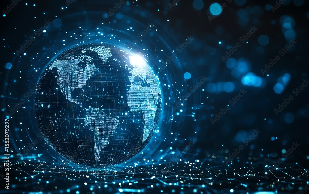 planet earth with space for text