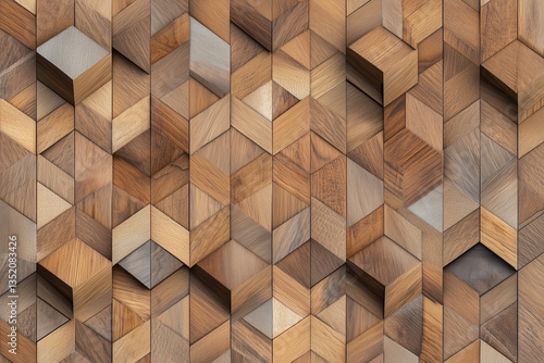 abstract wood wall decoration for interior background texture.