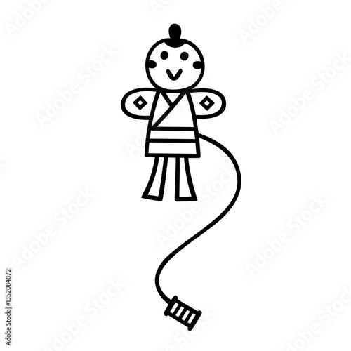 シンプルな凧のイラスト素材