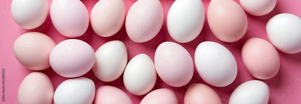 Pattern of pink and white easter eggs over pink background. Superb pattern of pink and white easter eggs over a pink background.easter, celebration, decoration, design, nature, pattern,9 Pattern of pink and white easter eggs over pink background. Superb pattern of pink and white easter eggs over a pink background.easter, celebration, decoration, design, nature, pattern,9