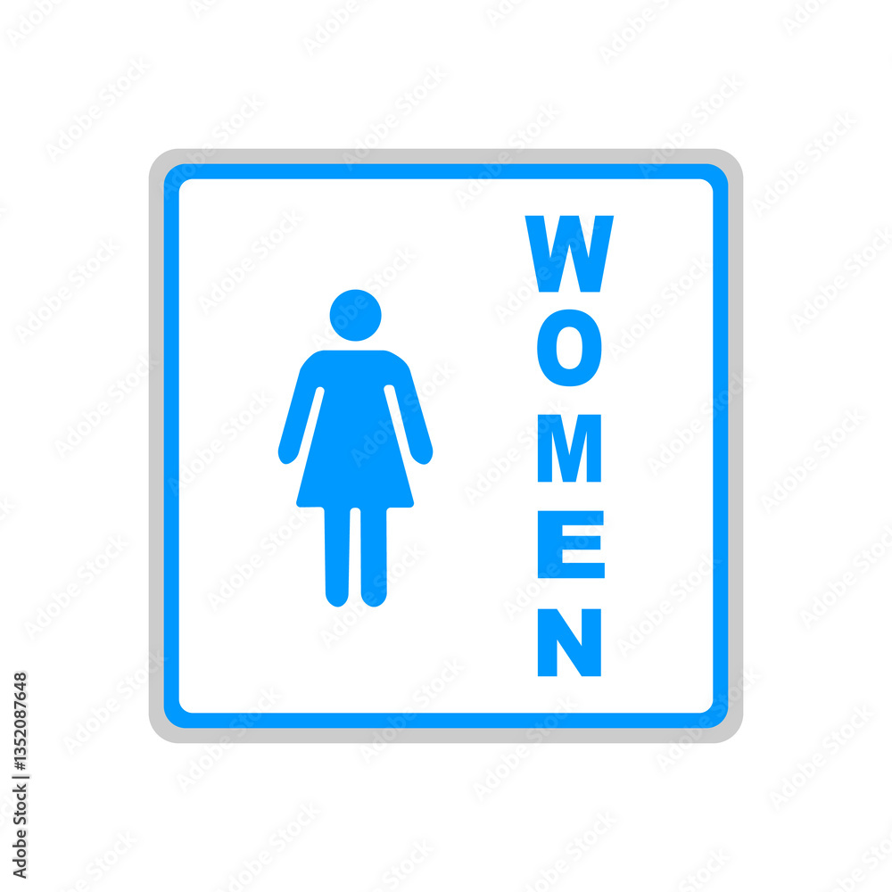 Women toilet signage vector illustration 06 Women toilet signage vector illustration 06