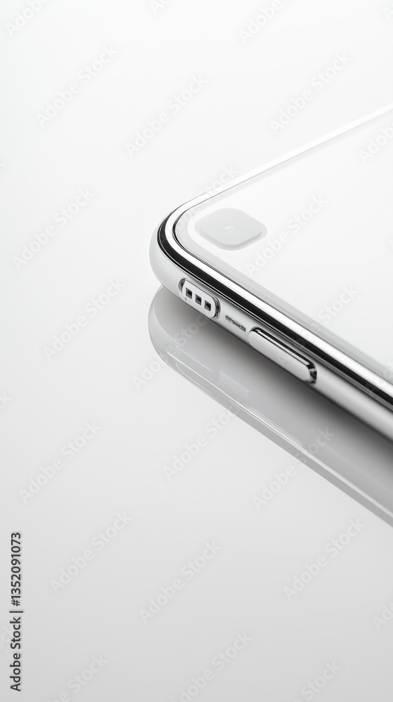 Close-up of a smartphone edge and button. Close-up of a smartphone edge and button.