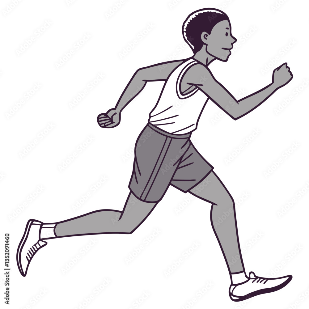 Illustration of a Person Running Illustration of a Person Running