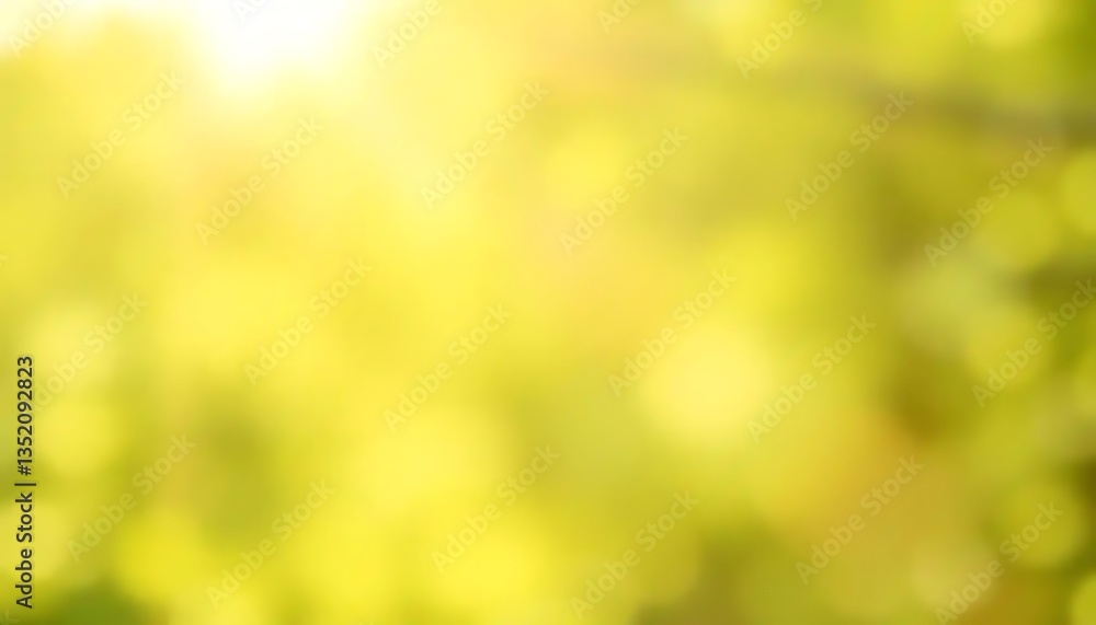 Obraz premium Abstract sunny spring background with vibrant green bokeh light effects