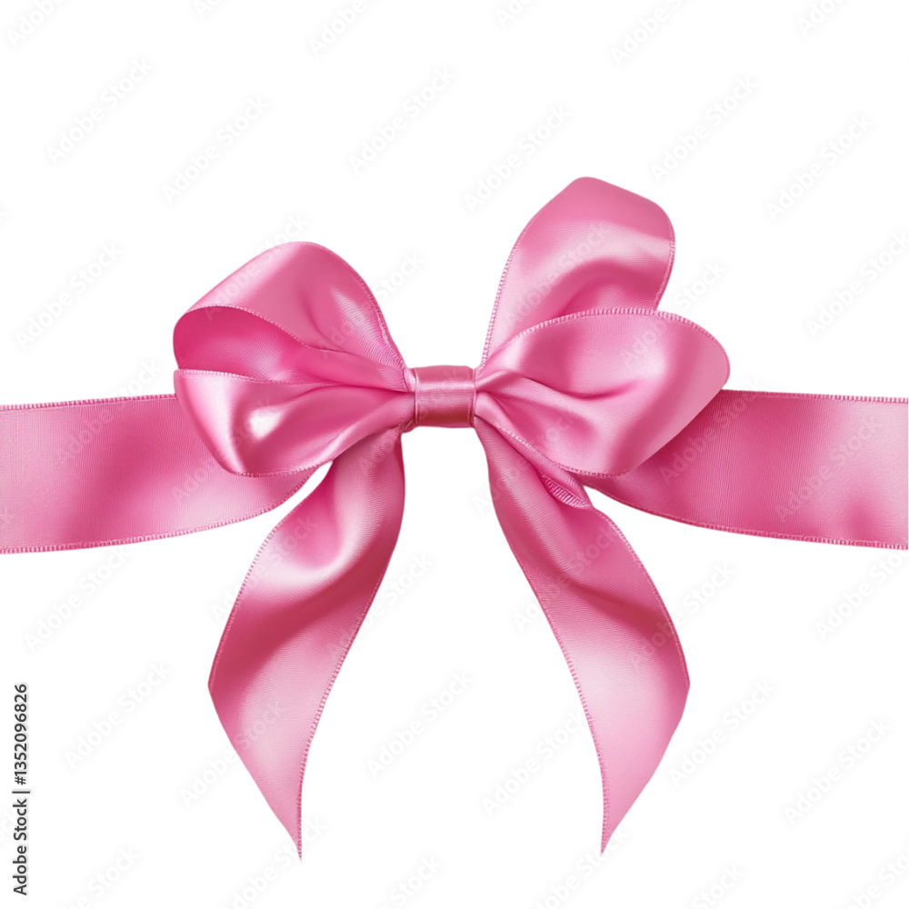 Pink satin ribbon bow gift wrap design Pink satin ribbon bow gift wrap design