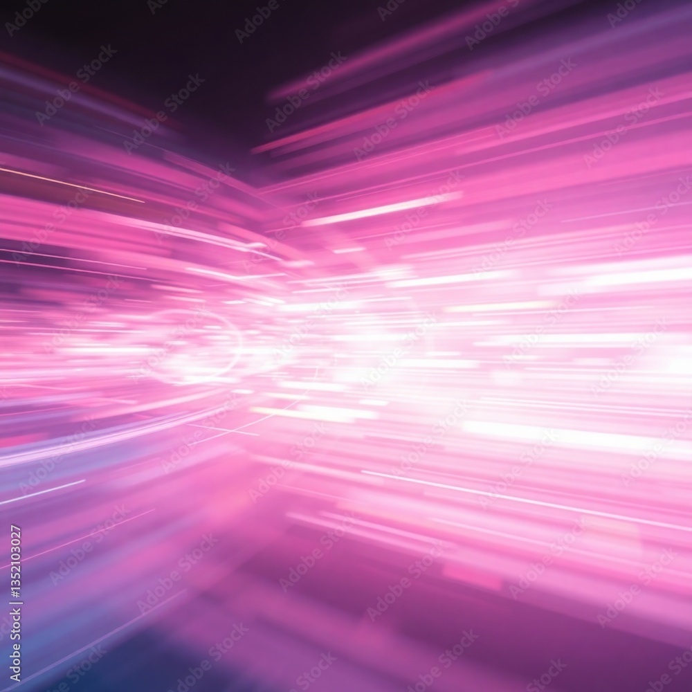 Abstract Pink Light Trails Creating a Futuristic High-speed Effect Abstract Pink Light Trails Creating a Futuristic High-speed Effect