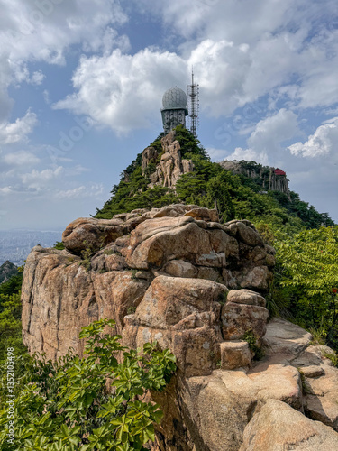 Wallpaper Mural Rocky peak of Mount Gwanaksan with radar tower Torontodigital.ca
