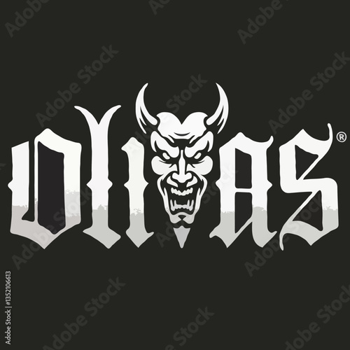Gothic Devil Logo | Olivas Dark Aesthetic Design


