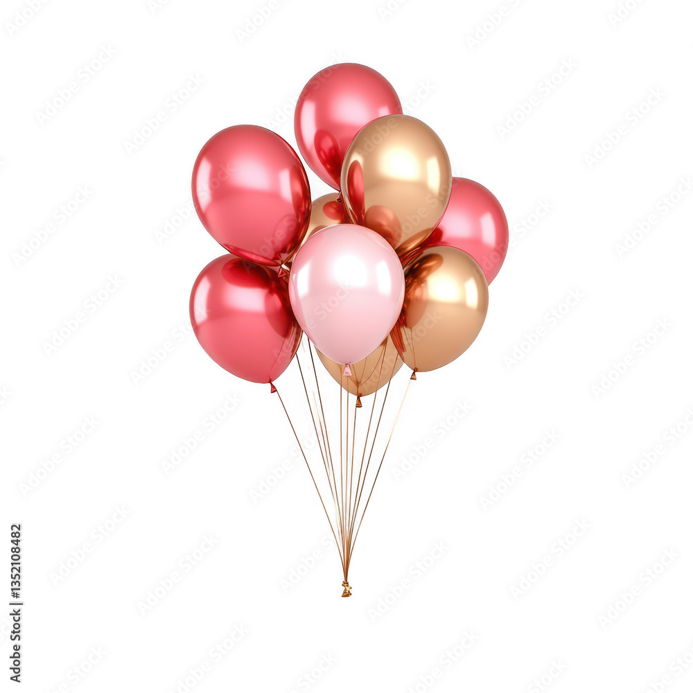 a cluster of colorful balloons in shades of pink rose gold and metallic gold creating a festive and cheerful atmosphere ideal for celebrations parties or special occasions a cluster of colorful balloons in shades of pink rose gold and metallic gold creating a festive and cheerful atmosphere ideal for celebrations parties or special occasions
