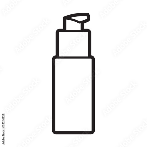 empty cosmetic bottle with pump cap