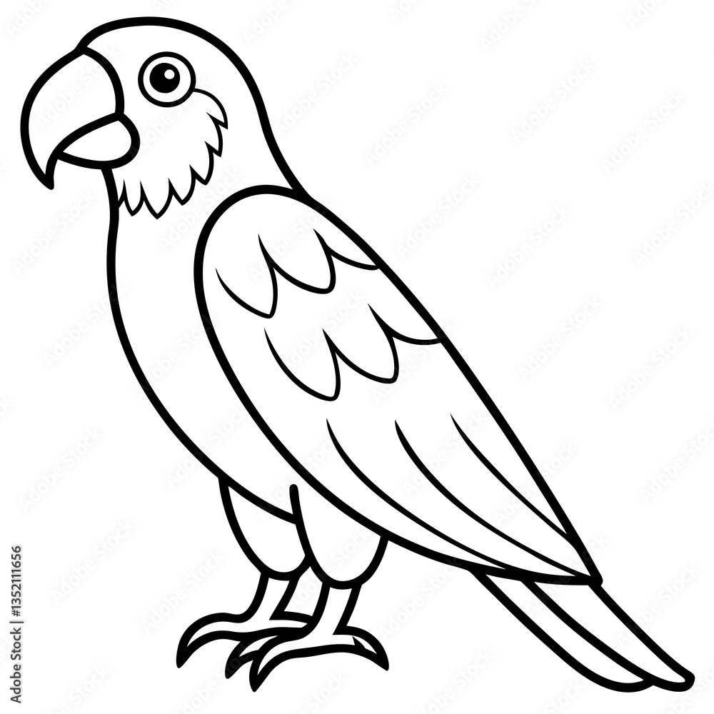 Abstract Macaw Vector Line Art Abstract Macaw Vector Line Art