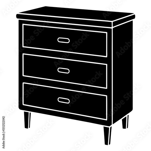chest of drawers vector illustration