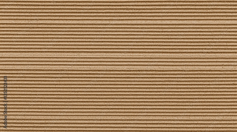 Textured Corrugated Cardboard: An eye-level close-up of corrugated cardboard, showcasing the texture and pattern of the material. Textured Corrugated Cardboard: An eye-level close-up of corrugated cardboard, showcasing the texture and pattern of the material.