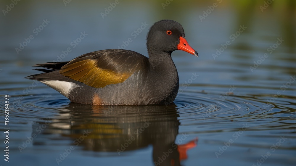 Bird on water, detailed view Bird on water, detailed view