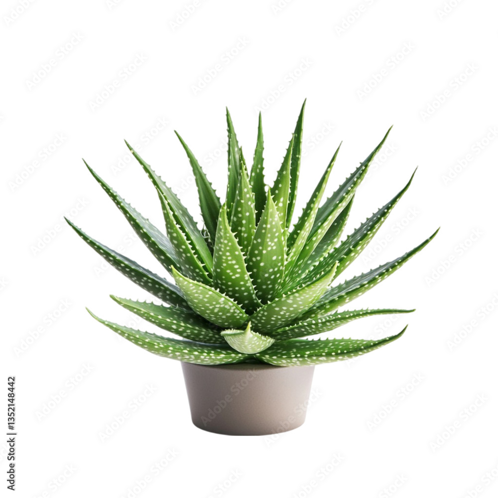 Fototapeta premium Aloe Vera Plant in Pot Abstract Background,