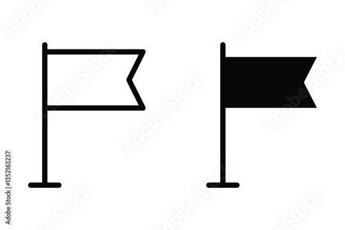 Flag icon set vector design template on white background