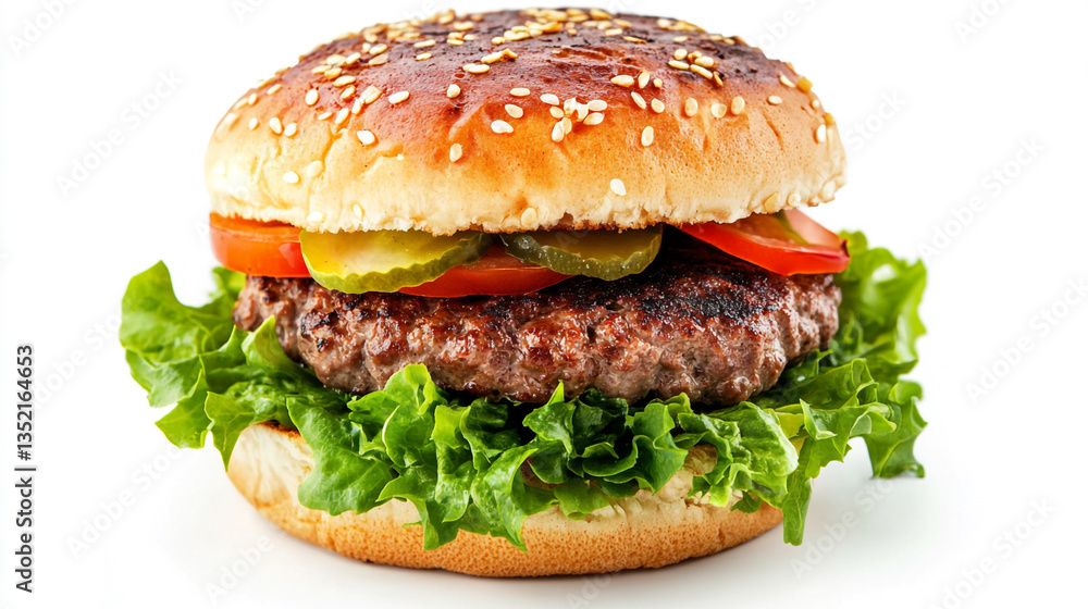beef patty isolated on white background beef patty isolated on white background
