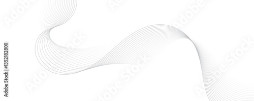 Abstract gray wave dynamic curve lines background. Energy technology concept modern backdrop design for business, presentation, banner.