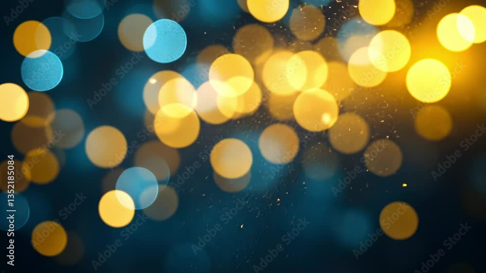 Abstract bokeh lights, gold and blue Abstract bokeh lights, gold and blue