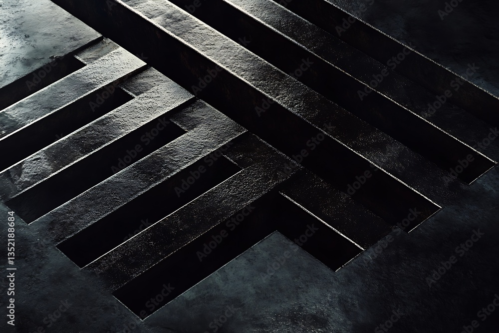 Dark Geometric Metal Structure Design Dark Geometric Metal Structure Design