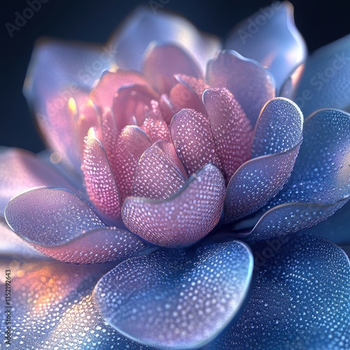 A close up image of a beautiful textured flower photo
