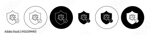 Antivirus icon editable vector set