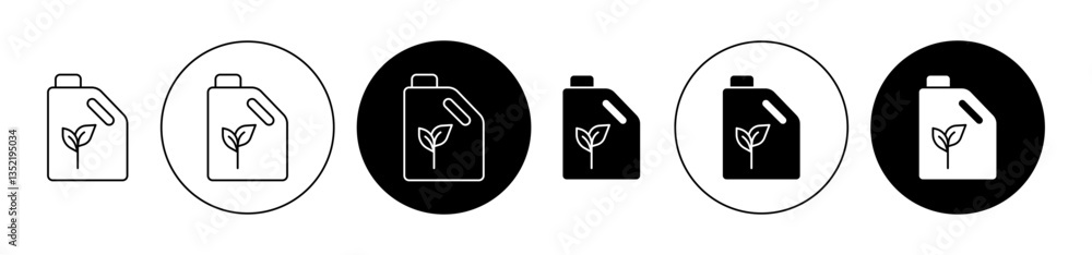 Biofuel canister icon editable vector set Biofuel canister icon editable vector set