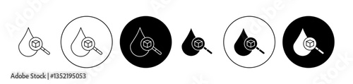 Blood sugar glucose icon editable vector set