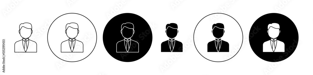 Businessman icon editable vector set Businessman icon editable vector set