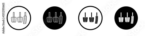 car pedal icon editable vector set