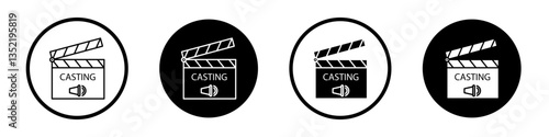Casting call icon editable vector set