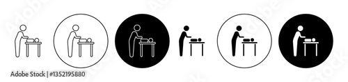 Changing table icon editable vector set
