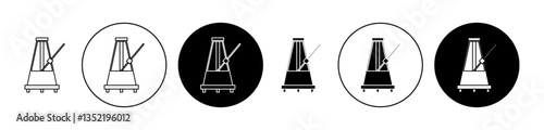 Classic Metronome icon editable vector set