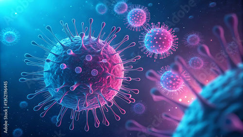 red blood cells Microscopic view of cancer, Cancer cell view, t-cell therapy targeting tumors, Cancer cells, Microscopic view of cancer cells, symbolizing car t-cell therapy