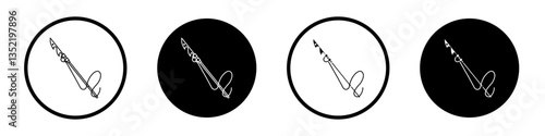 Harpoon icon editable vector set