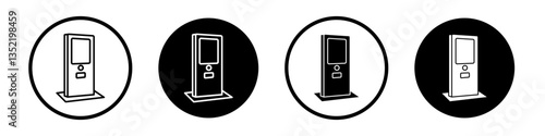 Kiosk icon editable vector set