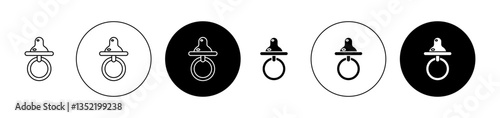 Nipple icon editable vector set