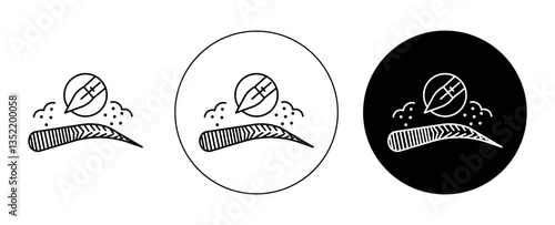 powder brows icon editable vector set