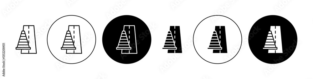 road construction icon editable vector set road construction icon editable vector set
