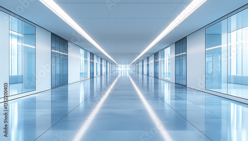 Wallpaper Mural Modern Office Corridor Design Clean, Bright, and Minimalist Architecture Torontodigital.ca