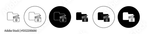 Scenario icon editable vector set